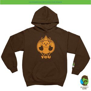 Fox You Fleece Pullover Hoodie BROWN